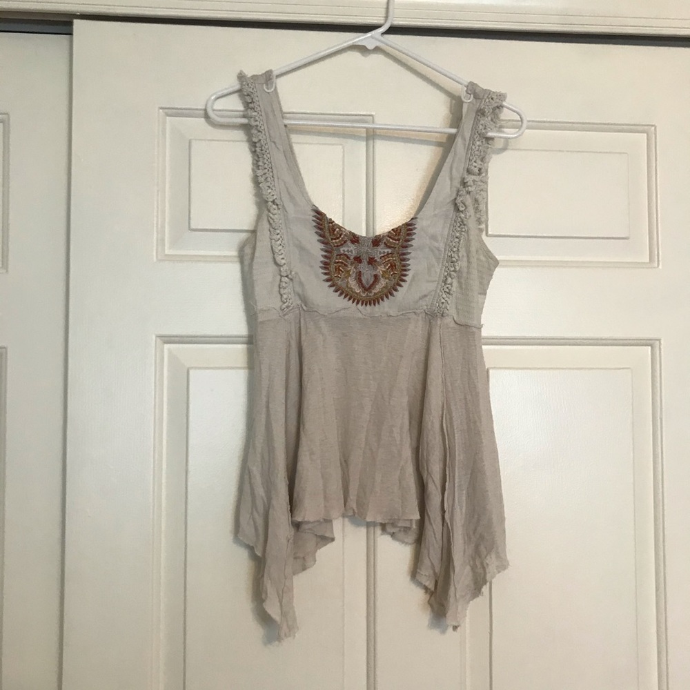Free People Embroidered Tank